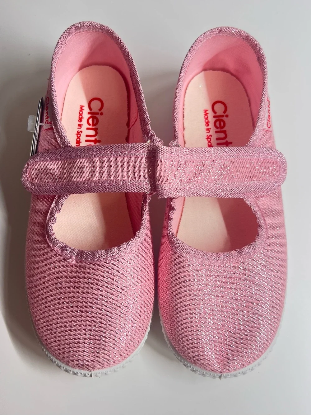 Cienta Girls Pink Glitter Mary Jane Shoes US 11 EU 29 NWT
